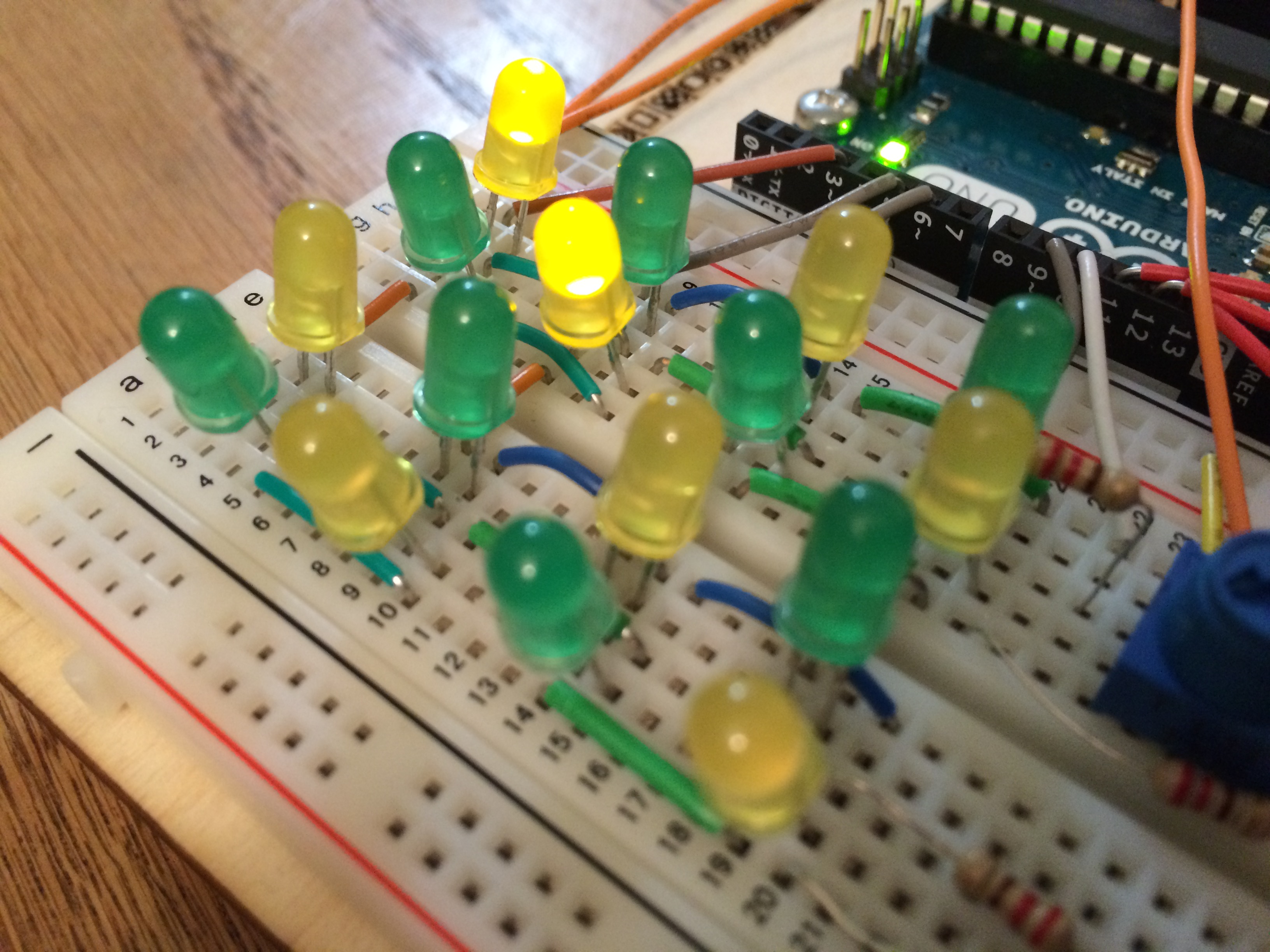 rough schematic of the led matrix setup