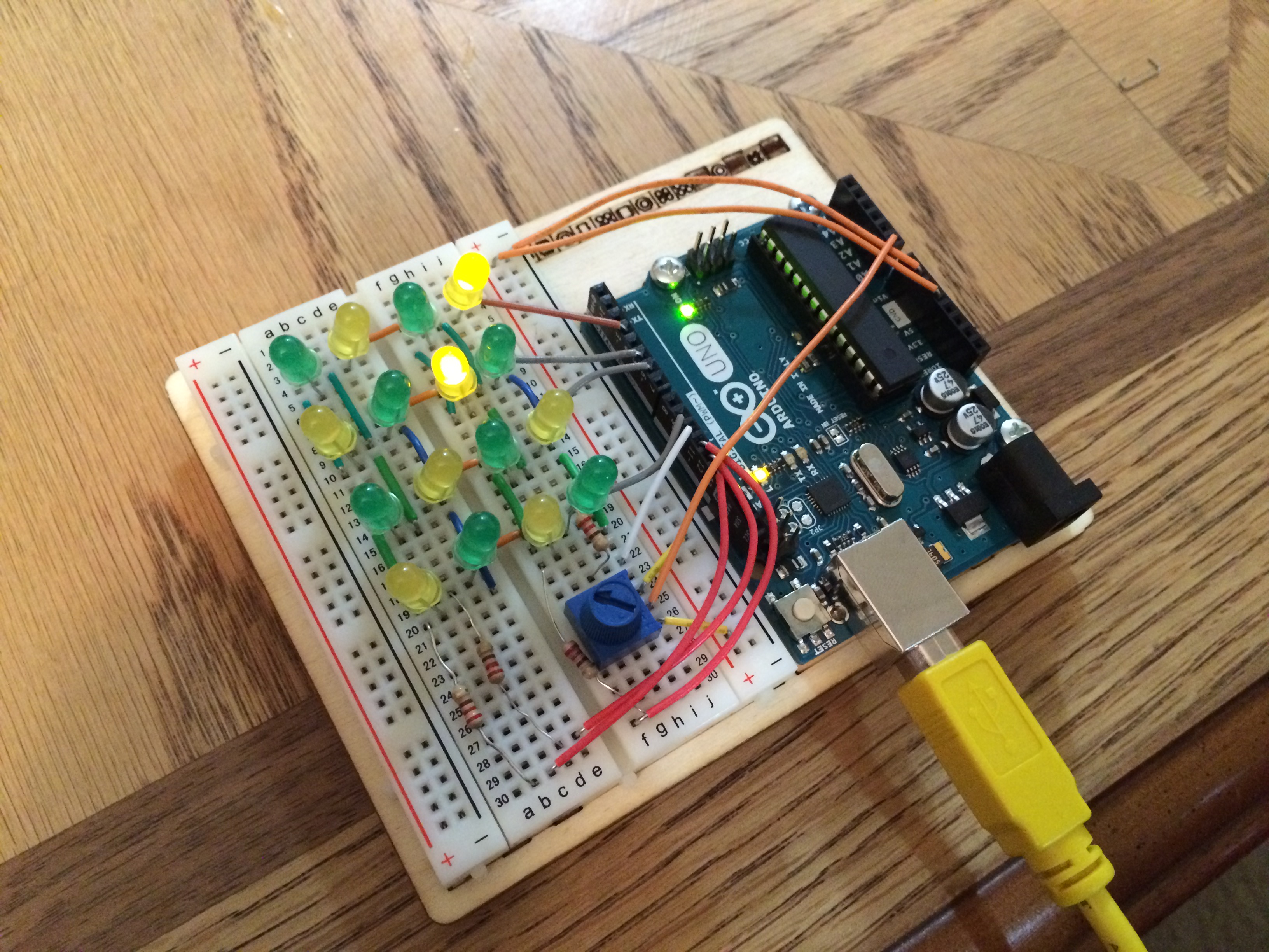 rough schematic of the led matrix setup