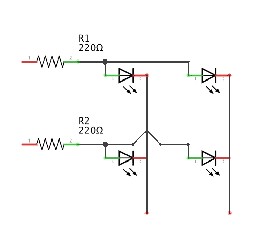 rough schematic of the led matrix setup